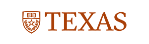 The University of Texas at Austin logo, shield and TEXAS