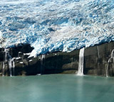 glacier runoff into ocean