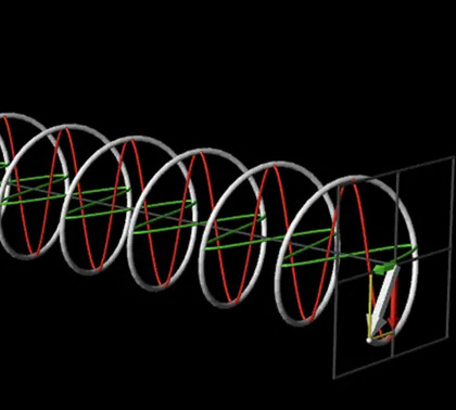 Quantum wave demonstration snippet